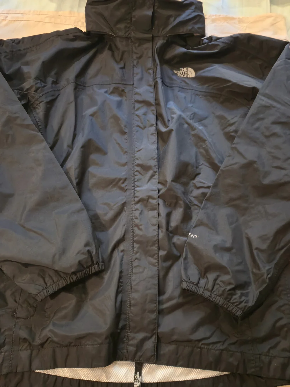 The North Face Girls Black Waterproof/windbreaker Jacket